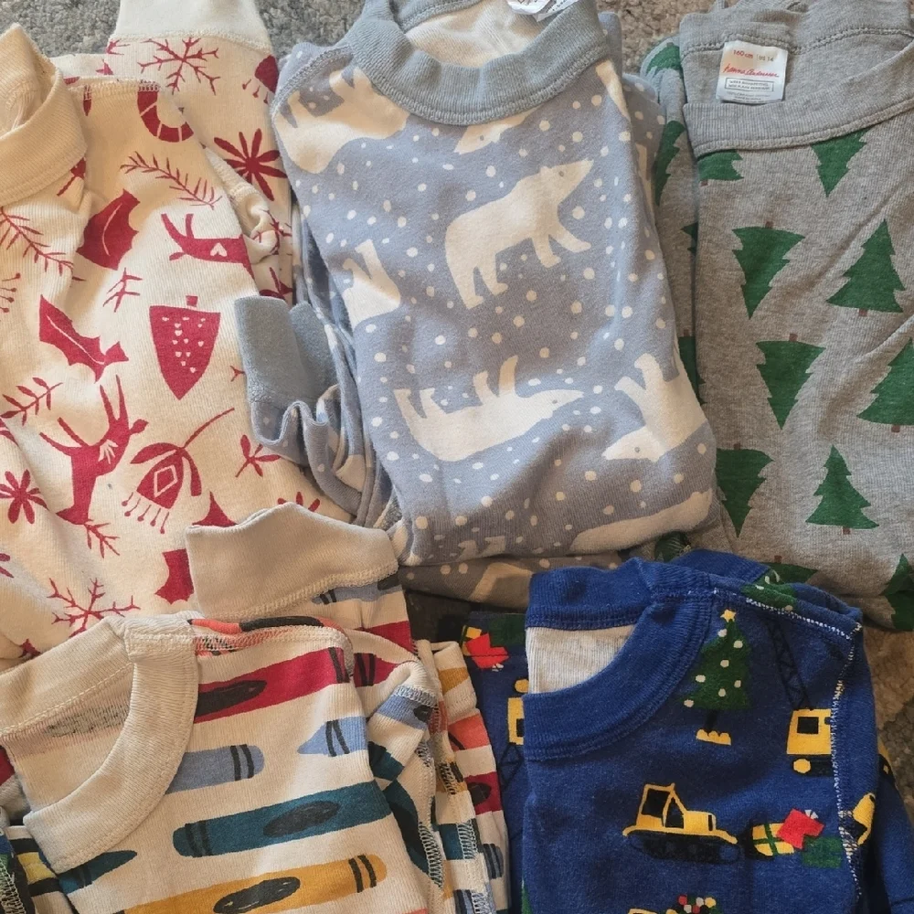 Hanna Andersson Kids Pajamas - Multi Color Holiday & Pattern Sleep Set - Picture 3 of 3
